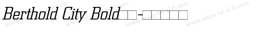 Berthold City Bold字体字体转换